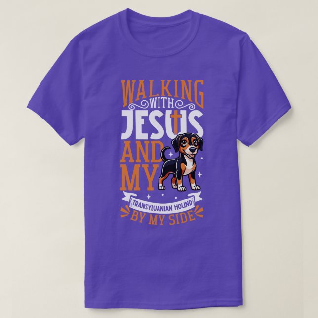 Jesus and dog Transylvanian Hound T-Shirt (Design Front)