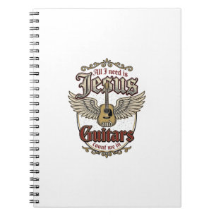 Jesus and Guitars Vintage Christian Guitar Notebook