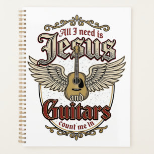 Jesus and Guitars Vintage Christian Guitar Planner