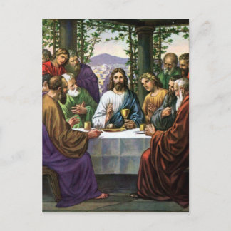 Jesus And His Friends In The Upper Room Postcard