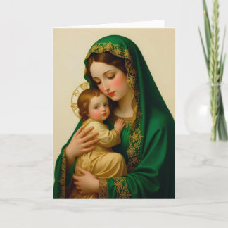 Jesus and His Mother Folded Greeting Card