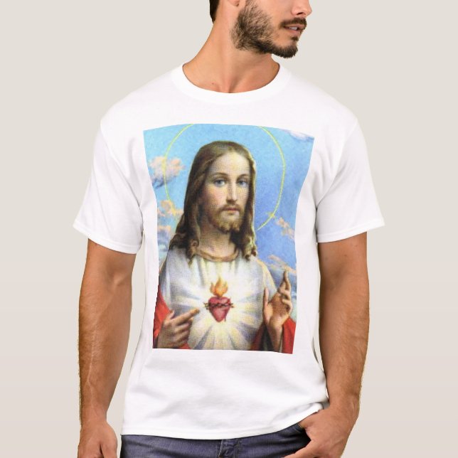 Jesus and His Sacred Heart T-Shirt (Front)