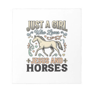 Jesus And Horses Girl Vintage Horse Faith Shirt De Notepad