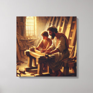 Jesus and Joseph 2 Canvas Print