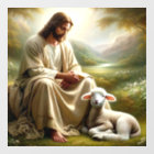 Jesus and Lamb Window Cling