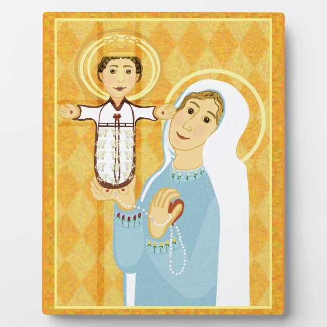 Jesus and Mary Rosary Plaque (Front)