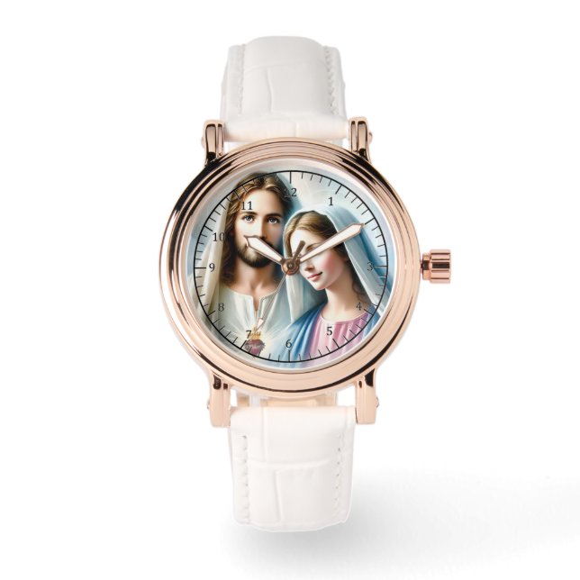 Jesus and Mary with Sacred Heart Watch (Front)