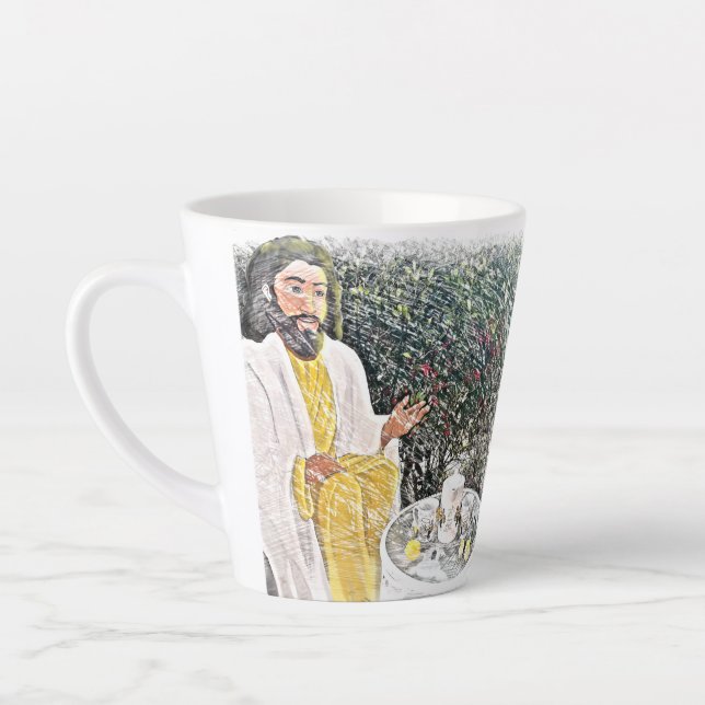 Jesus and Me With Coffee or Tea Latte Mug (Left)