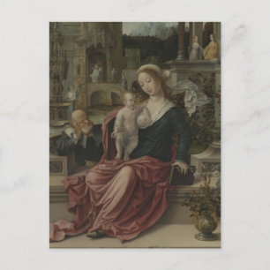 Jesus and Mother Mary Breastfeeding Postcard