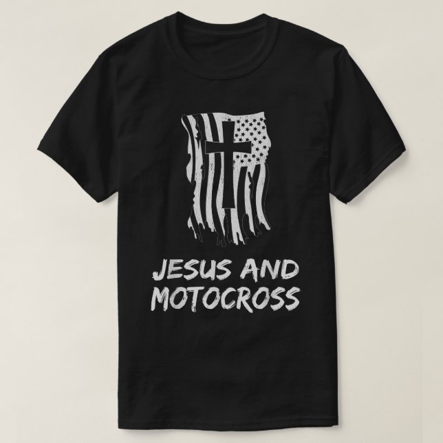 Jesus and Motocross Design for a Christian Motocro T-Shirt (Design Front)