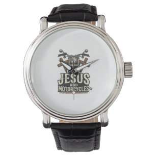 Jesus and Motorcycles Vintage Christian Biker Desi Watch
