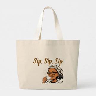 Jesus and My Tea Large Tote Bag