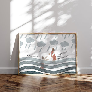 Jesus and Peter kids room poster