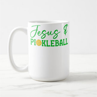 Jesus And Pickleball Funny Christian Pickleball Pl Coffee Mug