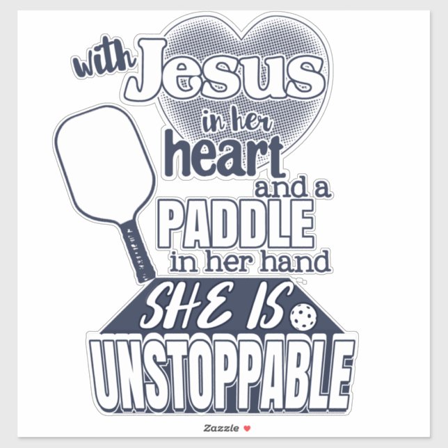 Jesus and Pickleball Womens Quote (Sheet)