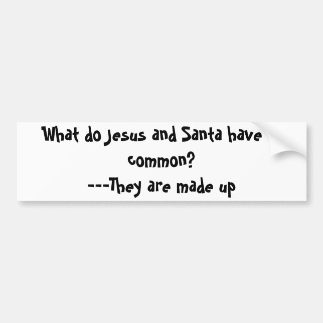 Jesus and Santa bumpersticker Bumper Sticker (Front)
