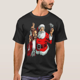 Jesus and Santa selfie T-Shirt