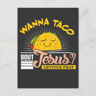 Jesus and Taco Lover Pastor Funny Christian Postcard