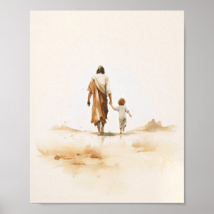 Jesus and the Child - Christian Digital Print Art