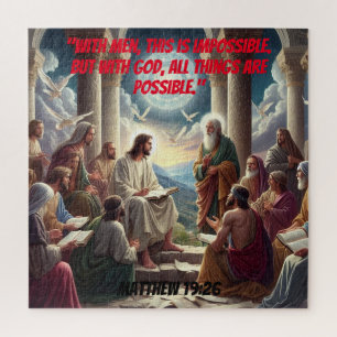 Jesus and the Disciples: Matthew 19:26 Jigsaw Puzzle