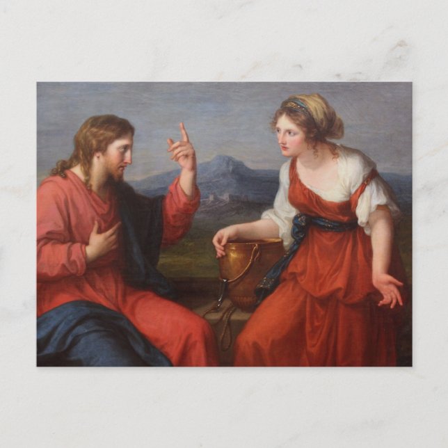 Jesus and the Woman at the Well Postcard (Front)