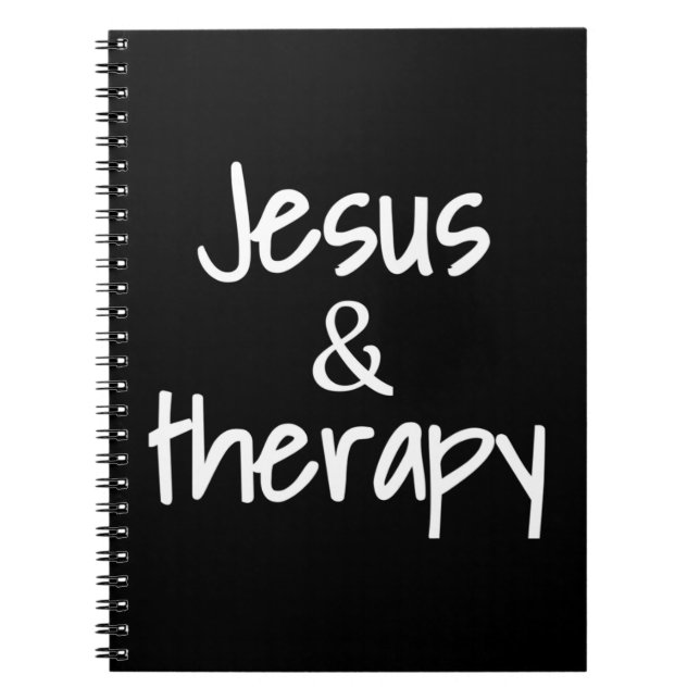 Jesus And Therapy Christian Humour For Christian C Notebook (Front)