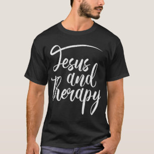 Jesus And Therapy Religious Christian Humour T-Shirt