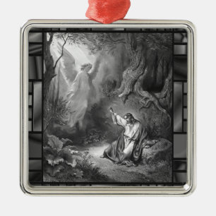 Jesus Angel Vintage Art Dore Ornament