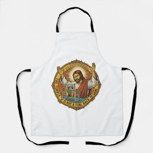 Jesus Angry Bicep Curls Squat Rack Gym Annoyance H Apron