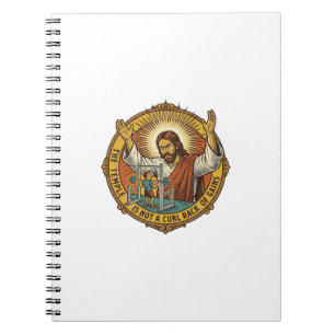 Jesus Angry Bicep Curls Squat Rack Gym Annoyance H Notebook