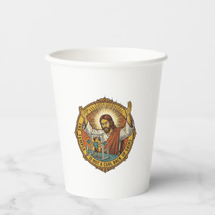 Jesus Angry Bicep Curls Squat Rack Gym Annoyance H Paper Cups