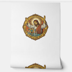 Jesus Angry Bicep Curls Squat Rack Gym Annoyance H Wallpaper
