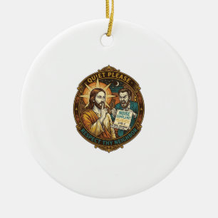 Jesus Angry Neighbour Noise Complaint Loud Party C Ceramic Tree Decoration