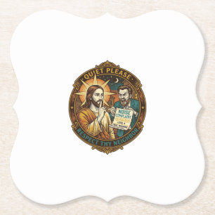 Jesus Angry Neighbour Noise Complaint Loud Party C Paper Coaster