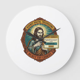 Jesus Annoying Accept Cookies Pop Up Internet Brow Large Clock