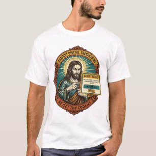 Jesus Annoying Accept Cookies Pop Up Internet Brow T-Shirt