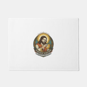Jesus Annoying Peeling Sticker Paper Residue Shop  Doormat