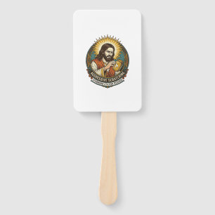 Jesus Annoying Peeling Sticker Paper Residue Shop Hand Fan