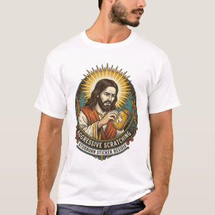 Jesus Annoying Peeling Sticker Paper Residue Shop  T-Shirt