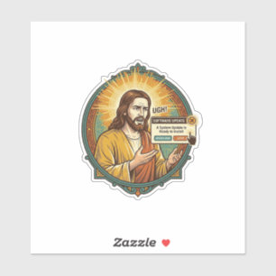 Jesus Annoying Software Update Pop Up Office Humou