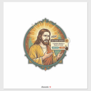 Jesus Annoying Software Update Pop Up Office Humou