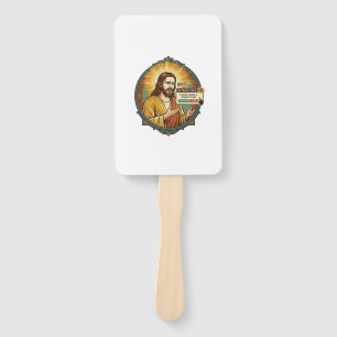 Jesus Annoying Software Update Pop Up Office Humou Hand Fan