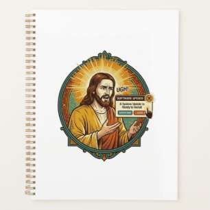 Jesus Annoying Software Update Pop Up Office Humou Planner
