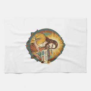 Jesus Annoying Software Update Pop Up Office Humou Tea Towel