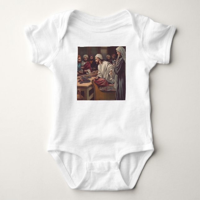 Jesus anointed in Bethany Baby Bodysuit (Front)
