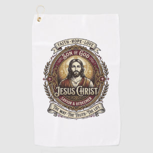 Jesus Antiques Heirloom Graphic Tee Christian Art_ Golf Towel