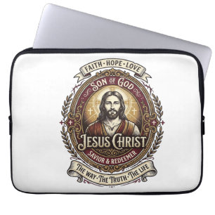Jesus Antiques Heirloom Graphic Tee Christian Art_ Laptop Sleeve