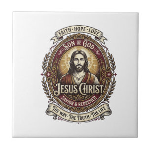 Jesus Antiques Heirloom Graphic Tee Christian Art_ Tile