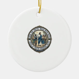 Jesus Apologetics Theology Nerd Shirt Faith Based Ceramic Tree Decoration