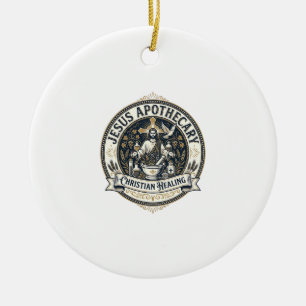 Jesus Apothecary Christian Healing Jesus Apothecar Ceramic Tree Decoration